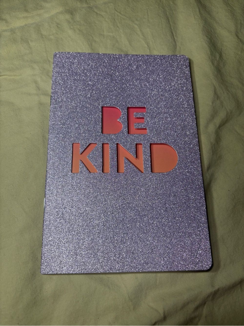 New Be Kind Glitter Journal Notebook - Purple